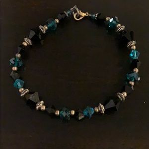Black and blue crystal bracelet